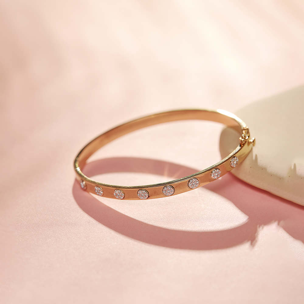 Station Diamond Oval Bracelet, 14K Solid Gold, 1/3 ct Lab Grown Diamond-1