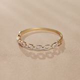 Interlinked Diamond Paperclip Oval Bracelet, 14K Gold Vermeil, 1 ct Lab Grown Diamond-1