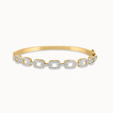 Interlinked Diamond Paperclip Oval Bracelet, 14K Solid Gold, 1 ct Lab Grown Diamond-3