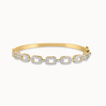 Interlinked Diamond Paperclip Oval Bracelet, 14K Gold Vermeil, 1 ct Lab Grown Diamond-3