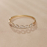 Interlinked Diamond Paperclip Oval Bracelet, 14K Gold Vermeil, 1 ct Lab Grown Diamond-6