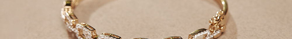 Interlinked Diamond Paperclip Oval Bracelet, 14K Solid Gold, 1 ct Lab Grown Diamond-1