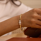 Emerald Diamond Glow Oval Bracelet