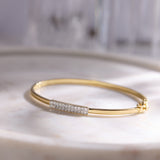 Luxe Bar Diamond Oval Bracelet