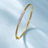Luxe Bar Diamond Oval Bracelet