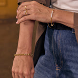 Luxe Bar Diamond Oval Bracelet