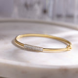 Luxe Bar Diamond Oval Bracelet
