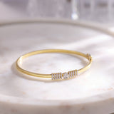 Center Diamond Cluster Oval Bracelet