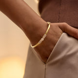 Center Diamond Cluster Oval Bracelet