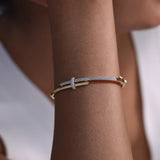 Bold Edge Diamond Oval Bracelet