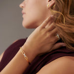 Link Diamond Oval Bracelet, 14K Solid Gold, 1/10 ct Lab Grown Diamond-2