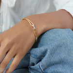 Link Diamond Oval Bracelet, 14K Gold Vermeil, 1/10 ct Lab Grown Diamond-4