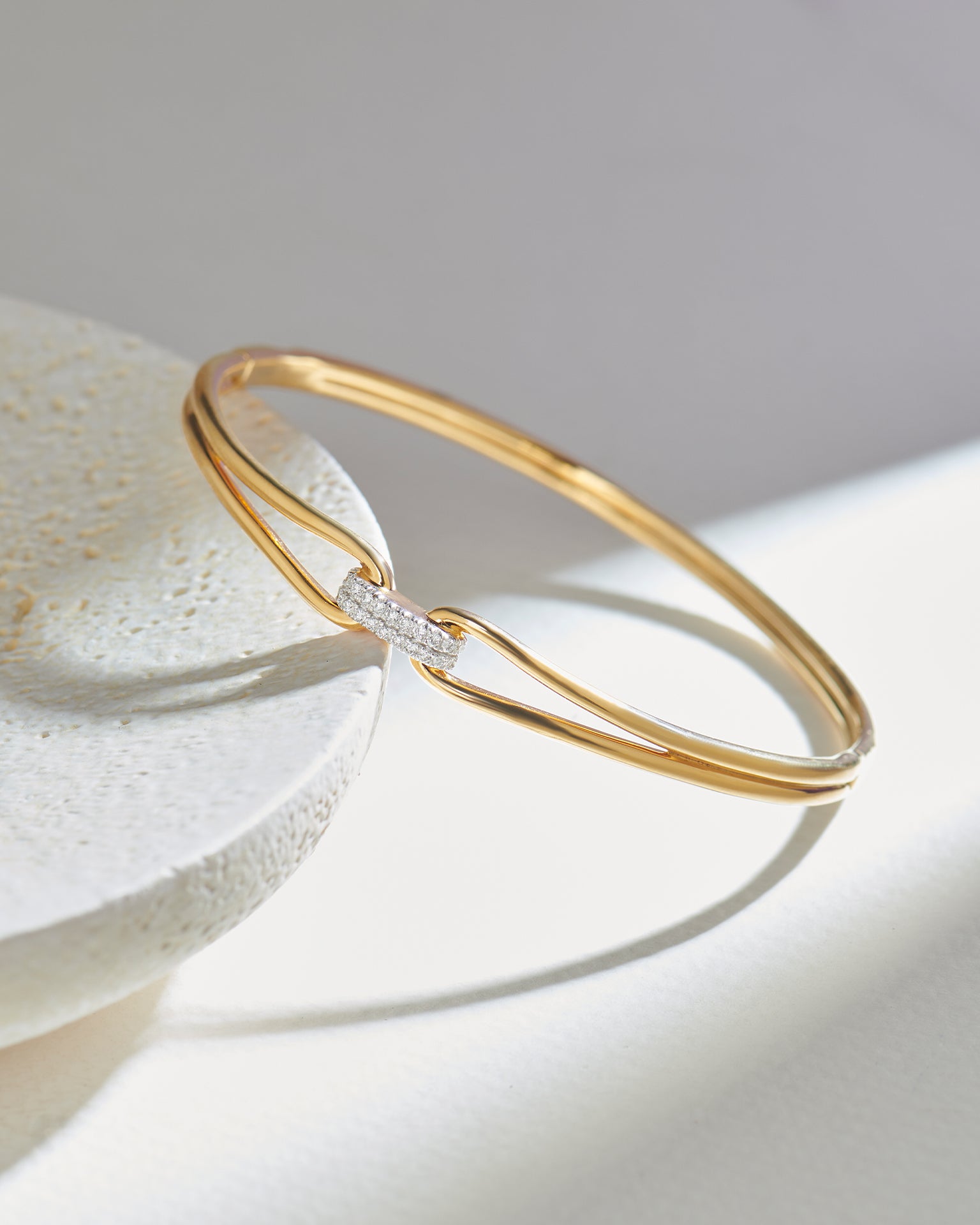 Link Diamond Oval Bracelet, 14K Gold Vermeil, 1/10 ct Lab Grown Diamond-5