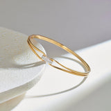 Link Diamond Oval Bracelet, 14K Gold Vermeil, 1/10 ct Lab Grown Diamond-1