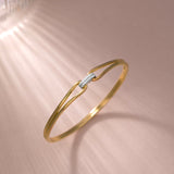 Link Diamond Oval Bracelet, 14K Gold Vermeil, 1/10 ct Lab Grown Diamond-3