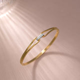 Link Diamond Oval Bracelet, 14K Solid Gold, 1/10 ct Lab Grown Diamond-3