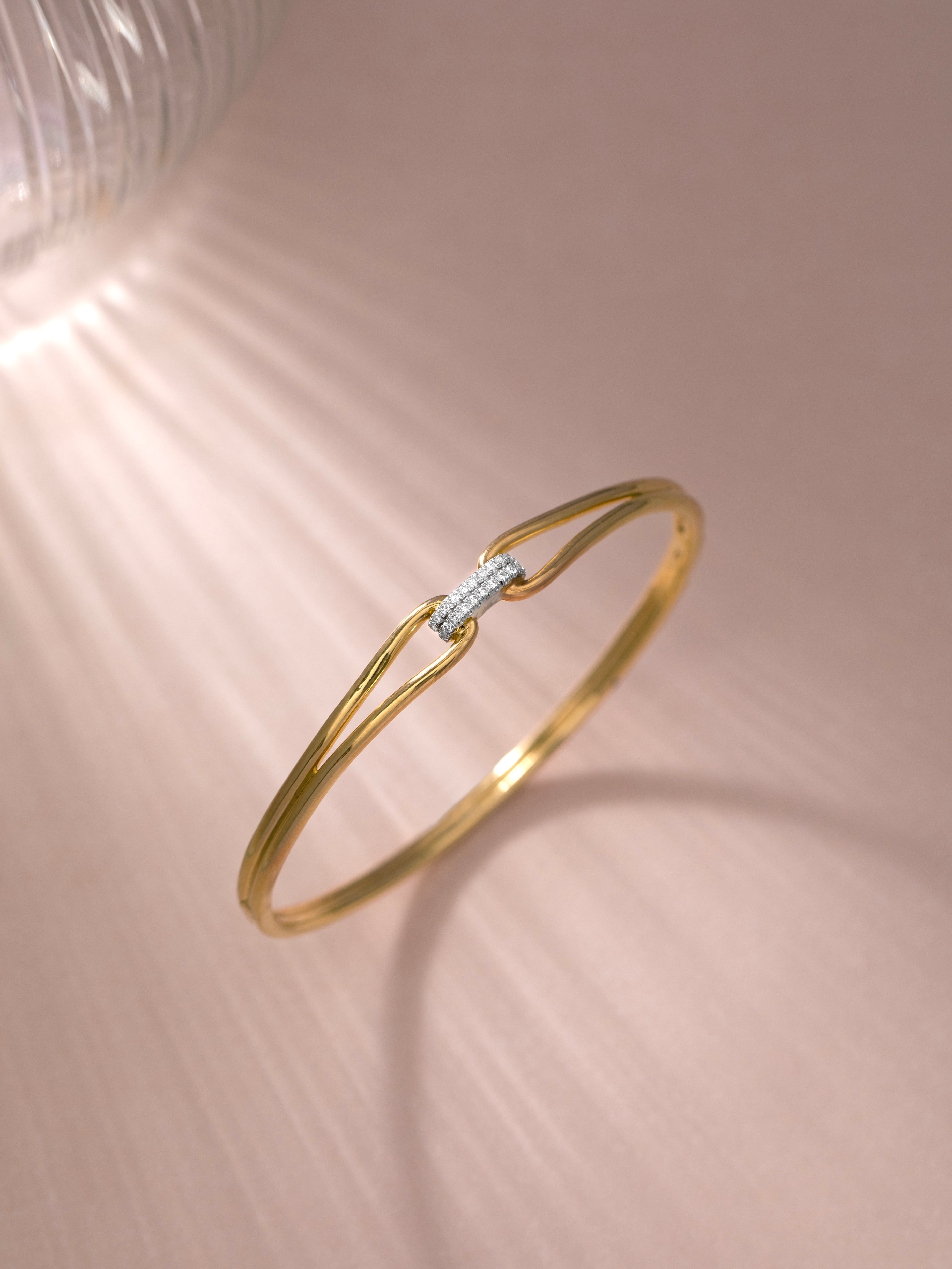 Link Diamond Oval Bracelet, 14K Solid Gold, 1/10 ct Lab Grown Diamond-3