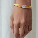 Bold Texture Diamond Bracelet, 14K Gold Vermeil, 1/3 ct Lab Grown Diamond-4