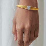 Bold Texture Diamond Bracelet, 14K Gold Vermeil, 1/3 ct Lab Grown Diamond-4