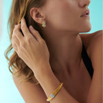 Bold Texture Diamond Bracelet, 14K Gold Vermeil, 1/3 ct Lab Grown Diamond-2