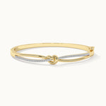 Celtic Diamond Knot Bracelet, 14K Solid Gold, 1/3 ct Lab Grown Diamond-3