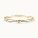 Celtic Diamond Knot Bracelet, 14K Solid Gold, 1/3 ct Lab Grown Diamond-3