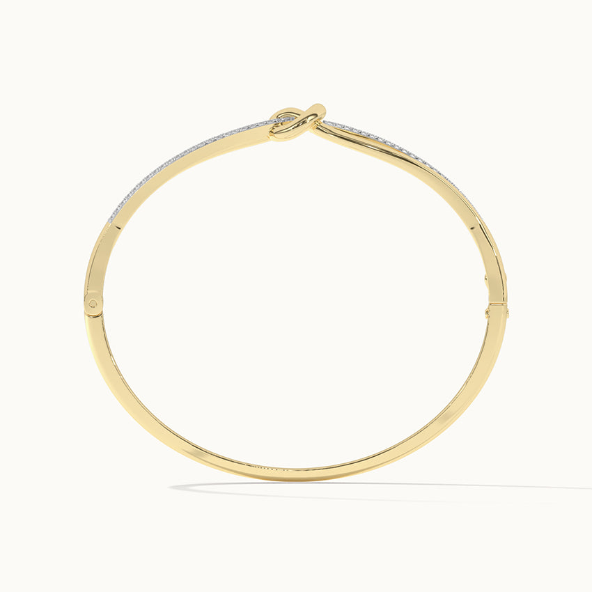 Celtic Diamond Knot Bracelet, 14K Solid Gold, 1/3 ct Lab Grown Diamond-6