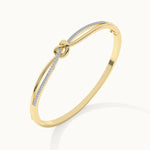 Celtic Diamond Knot Bracelet, 14K Solid Gold, 1/3 ct Lab Grown Diamond-5