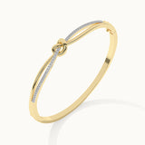 Celtic Diamond Knot Bracelet, 14K Solid Gold, 1/3 ct Lab Grown Diamond-5