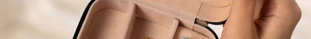 Black Faux Jewelry Case, 14K Gold Vermeil-1