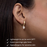 Dancing Diamond Cluster Hoop Earrings