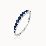 Created Blue Sapphire Stackable Band