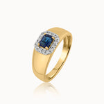 Emerald Cut Diamond Ring, 14K Gold Vermeil, 1/6 ct Lab Grown Diamond-3