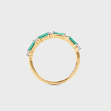 Emerald Baguette and Diamond Ring