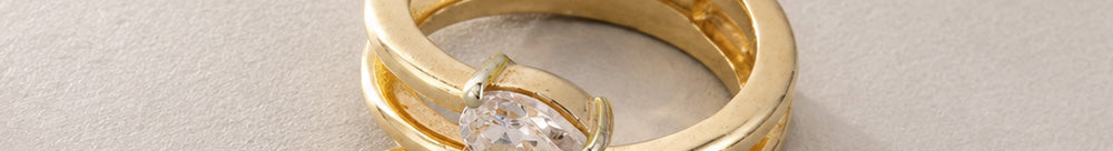 Pear Diamond Coil Pinky Ring