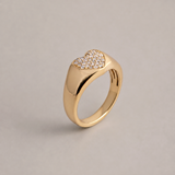 Heart Signet Pinky Ring