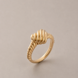 Ripple Heart Pinky Ring
