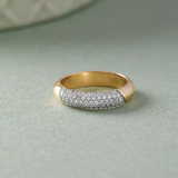 Angled Pave Diamond Band