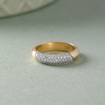 Angled Pave Diamond Band, 14K Solid Gold, 3/8 ct Lab Grown Diamond-5