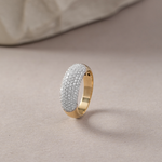 Bold Pave Diamond Band, 14K Gold Vermeil, 7/8 ct Lab Grown Diamond-5