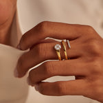 Coil Cluster Diamond Band, 14K Gold Vermeil, 3/8 ct Lab Grown Diamond-2