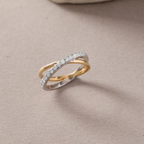 Asymmetric Criss Cross Diamond Band