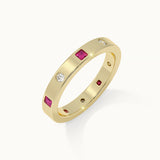 Station Gemstone & Diamond Band