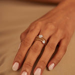 Trio Beaded Diamond Band, 14K Solid Gold, 1/2 ct Lab Grown Diamond-2