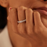 Wave Pave Diamond Band, 14K Solid Gold, 1/2 ct Lab Grown Diamond-2