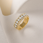 Half Eternity Stacker Diamond Band, 14K Gold Vermeil, 1 ct Lab Grown Diamond-5
