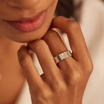 Station Bar Diamond Band, 14K Solid Gold, 1/2 ct Lab Grown Diamond-4