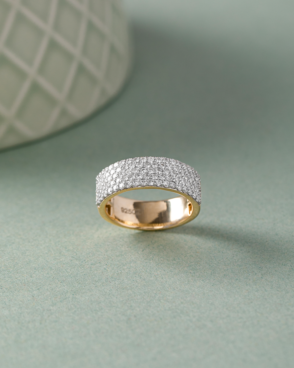Bold Diamond Band, 14K Gold Vermeil, 1 ct Lab Grown Diamond-5