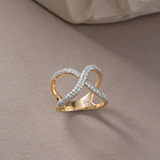 Interlocked Wide Diamond Band