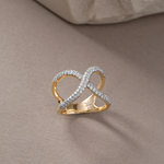 Interlocked Wide Diamond Band, 14K Solid Gold, 5/8 ct Lab Grown Diamond-5